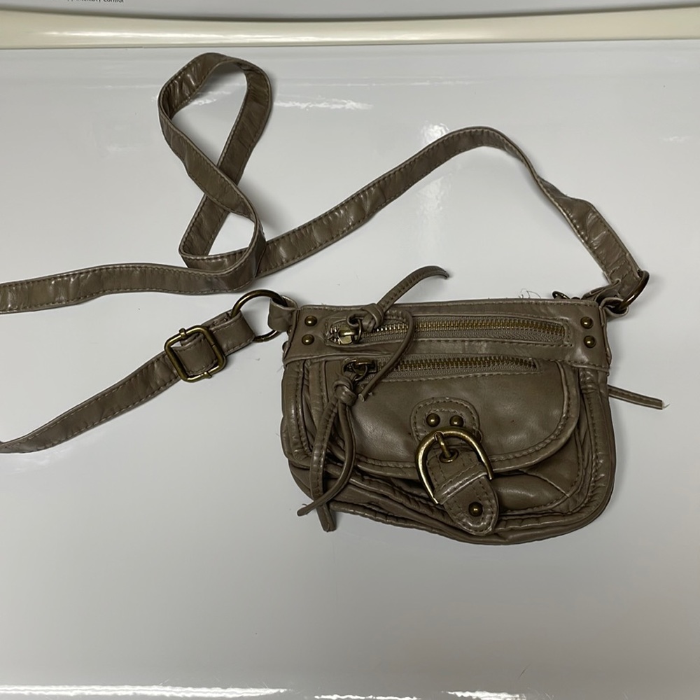 Gray/Olive Crossbody Bag